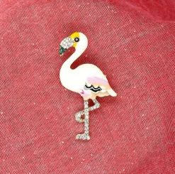 Shop Laura Vita Bijou broche Flamant Rose