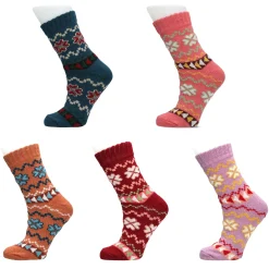 New Laura Vita Chaussettes épaisses en lot de 5 paires Stars