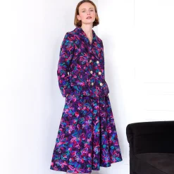 Shop Laura Vita Jupe Astree Violet Studio