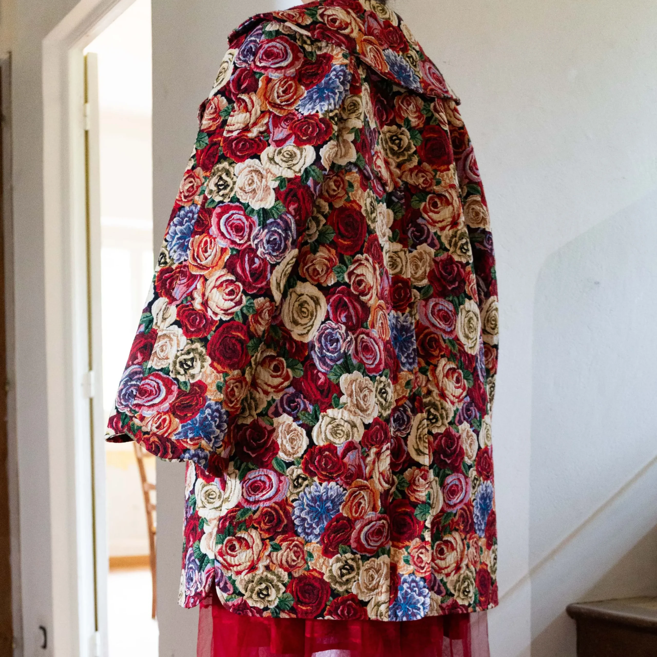 Outlet Laura Vita Manteau Atlas Rouge Studio
