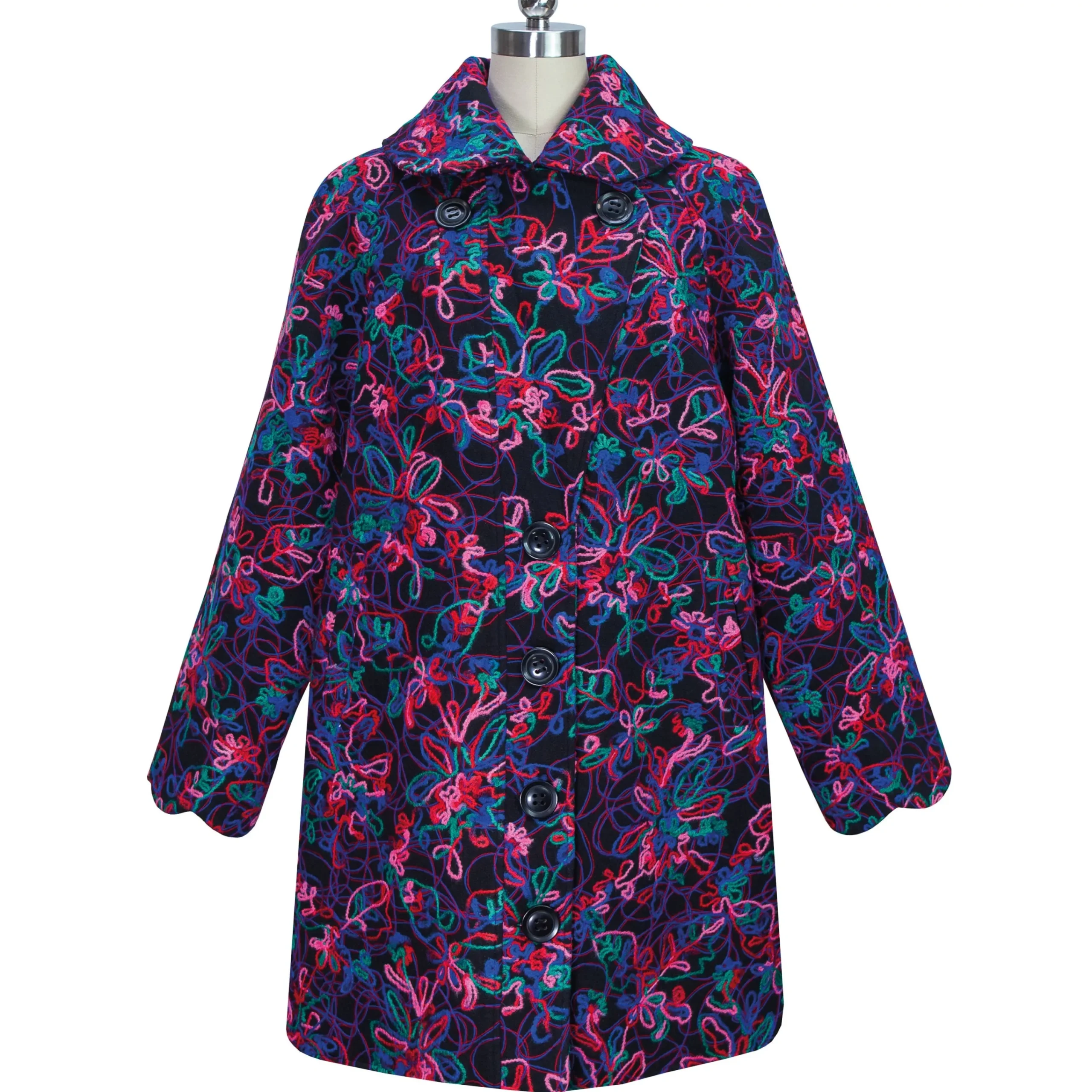 New Laura Vita Manteau Atlas Violet Studio