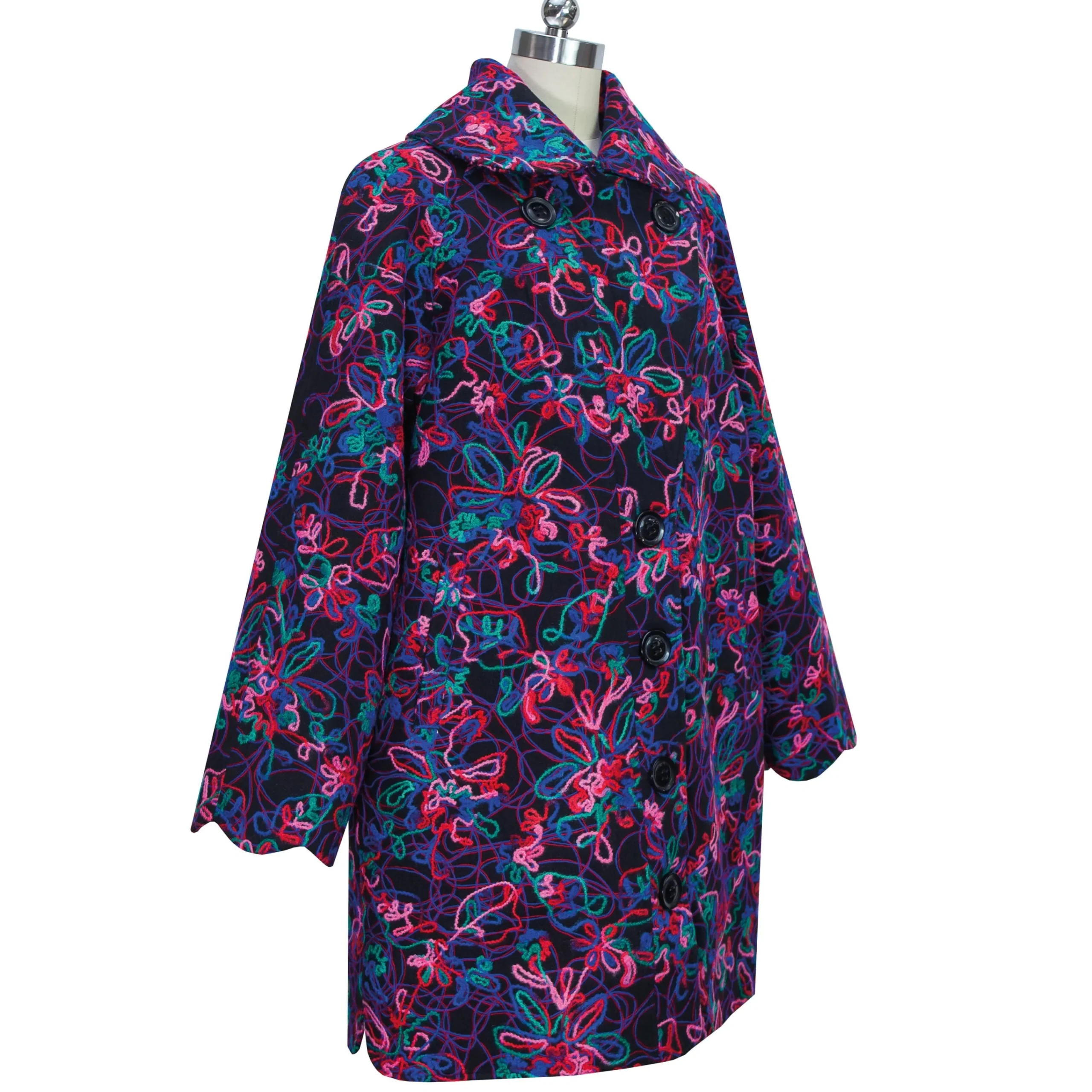 New Laura Vita Manteau Atlas Violet Studio