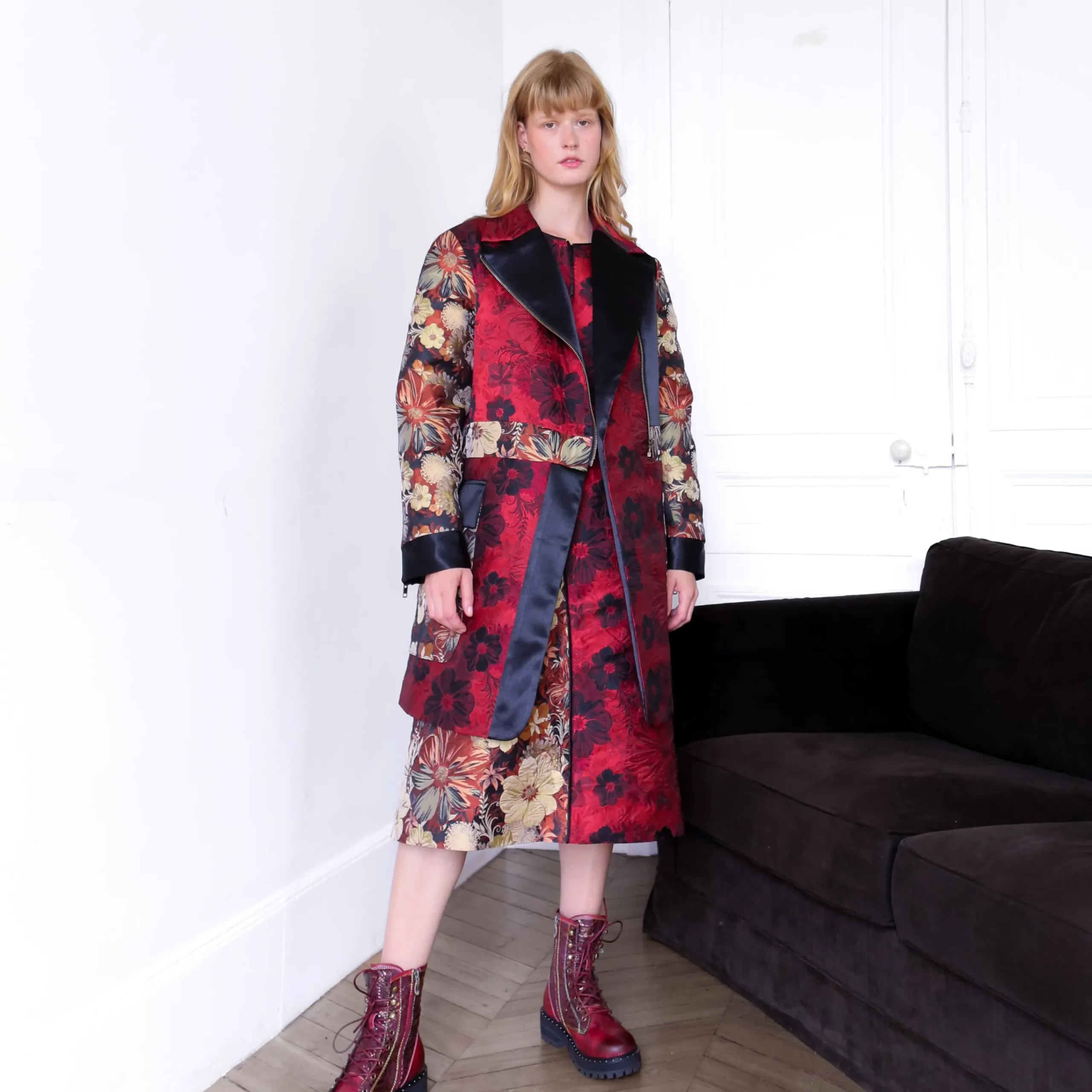Flash Sale Laura Vita Manteau Zeus Rouge Studio