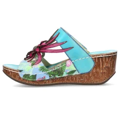 Clearance Laura Vita Mules - DINO 09 Turquoise