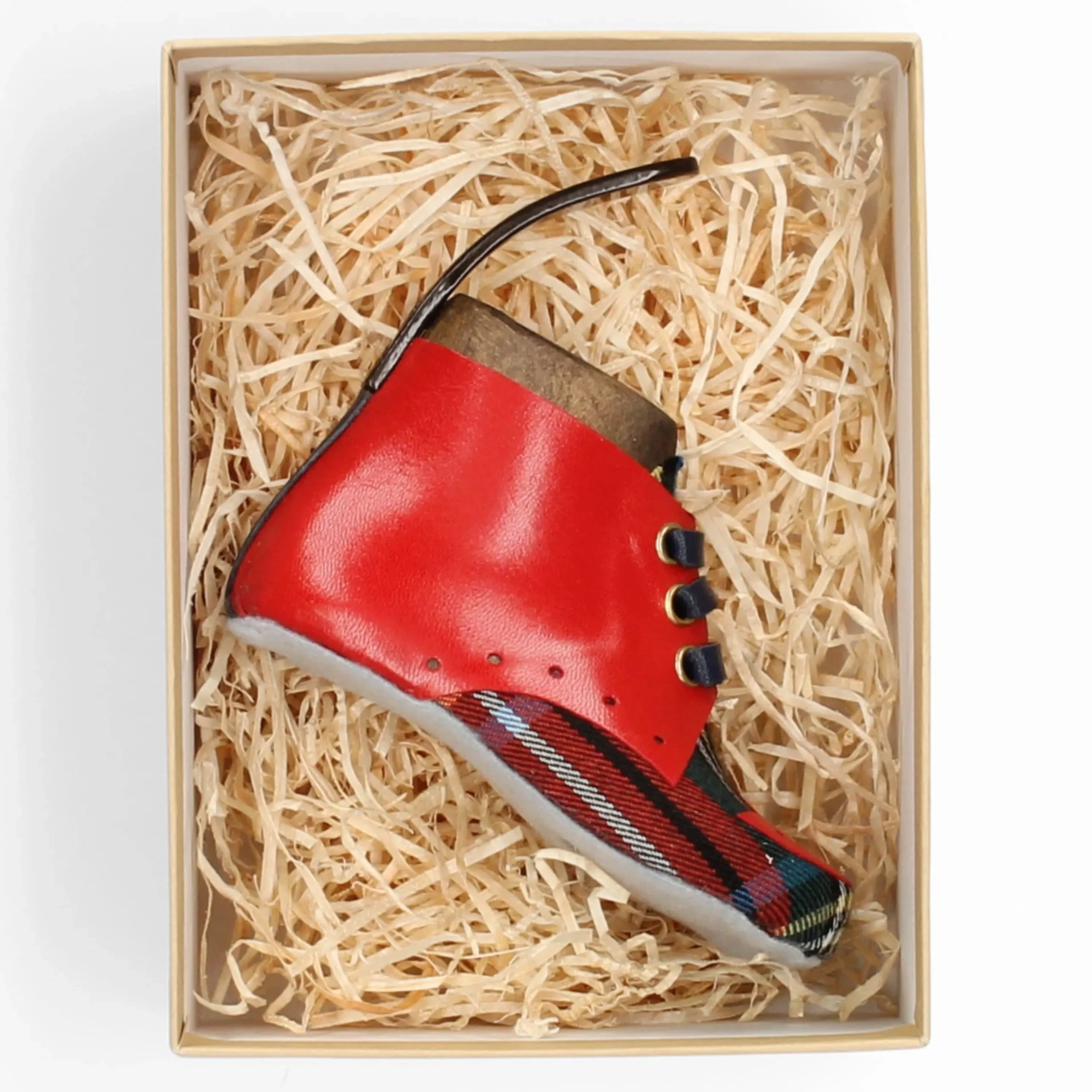 Hot Laura Vita Patère murale pièce unique motif tartan rouge