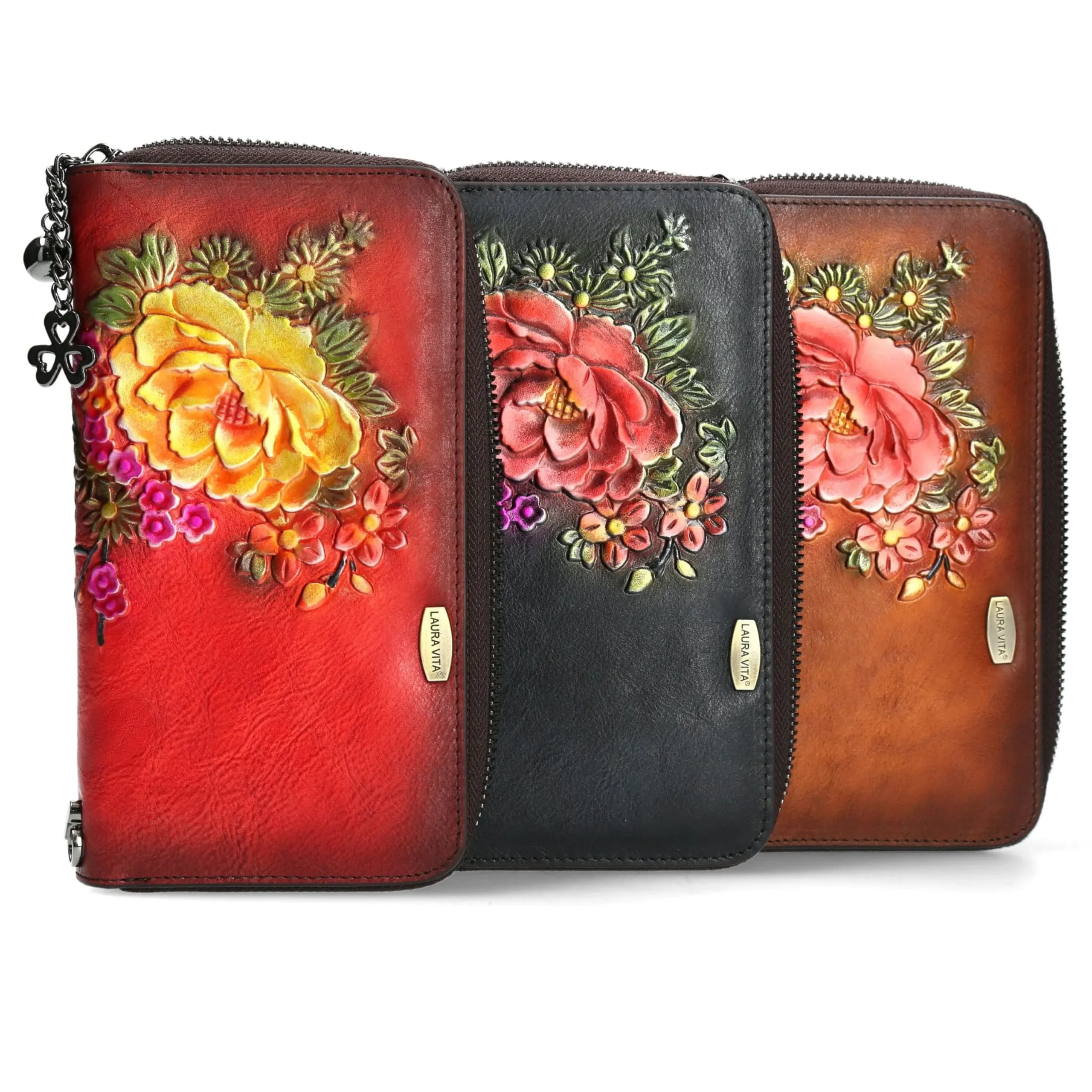 Shop Laura Vita Portefeuille Market cuir