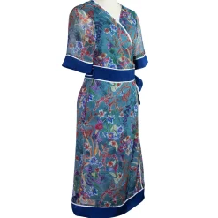 Cheap Laura Vita Robe Heracles Bleu Studio